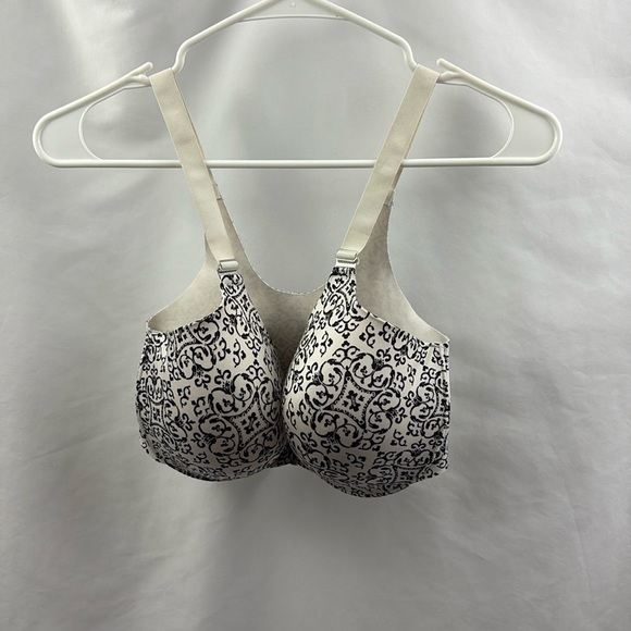 Soma Other - SOMA Vanishing Back Full Coverage Bra - 34DD Black White Front Close